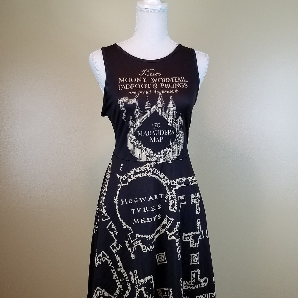 Harry Potter Black Skater Dress XXL